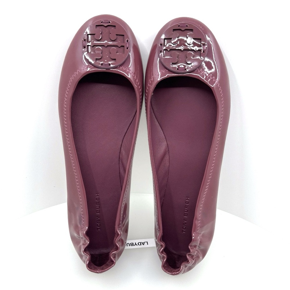NWOB with dust bag TORY BURCH Minnie Travel Ballet Flats Patent Leather Size 7.5 - Picture 5 of 12